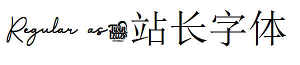 Regular as字体转换